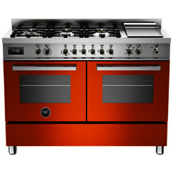 Bertazzoni Professional Series 120cm Dual Fuel Twin Range Cooker Orange